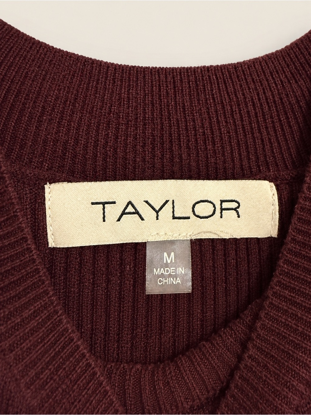 Taylor Ribbed Knit Sweater in Burgundy - Picture 6 of 8